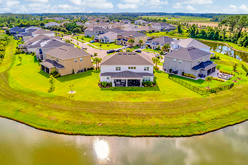 Aerial Image of a Village in Brandon FL Taken by a Real Estate Photographer Serving Hillsborough County