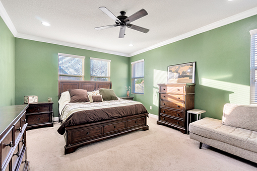 Cozy Bedroom Photographed by a Real Estate Photographer in Hillsborough County