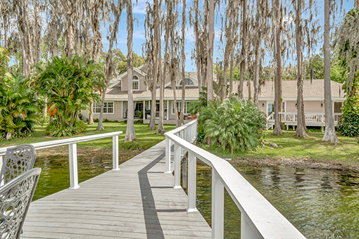 Pic of Bridge Towards a House in Keystone, FL Captured by a Real Estate Photographer
