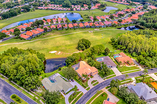 Aerial Shot of an Area in Odessa, Florida Taken by a Professional Real Estate Photographer