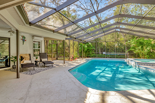 Pool Area of a Resort in Pinellas County Photographed by a Local Real Estate Photographer