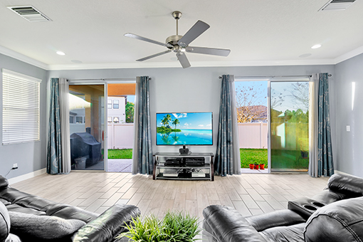 Image of Living Room and Balcony of Hillsborough County, FL Shot by a Real Estate Photographer