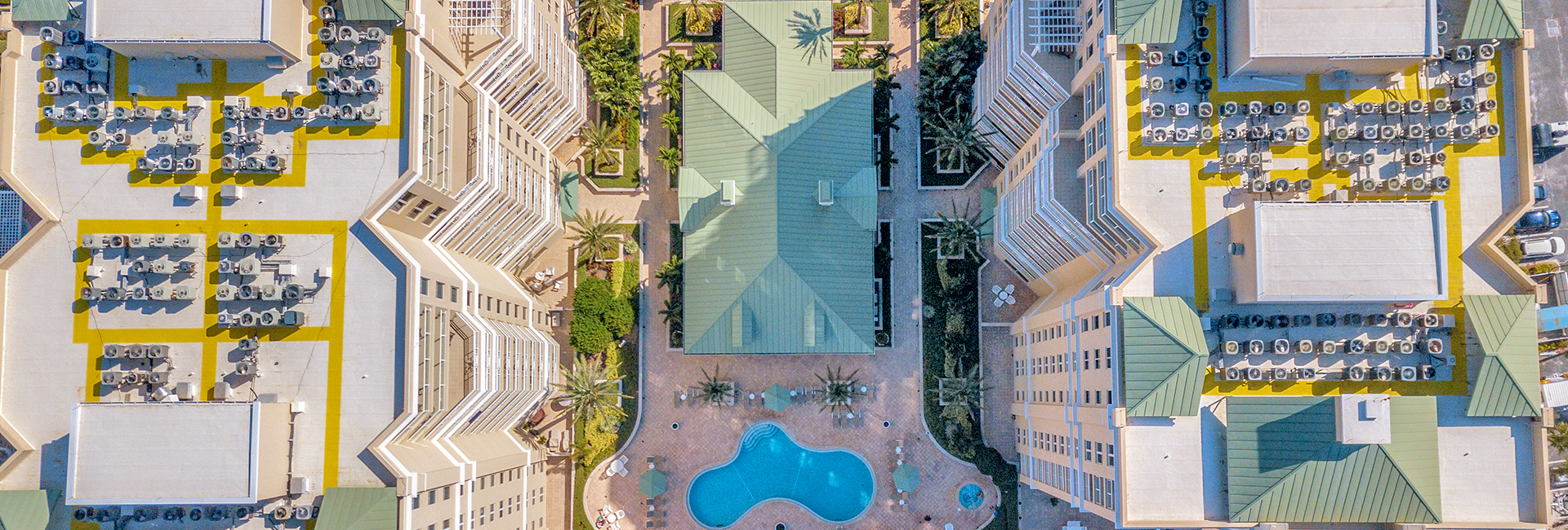 Drone Shot of a Resort in Tampa FL Taken by the Best Real Estate Photographer In Town